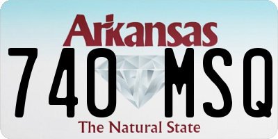 AR license plate 740MSQ