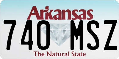 AR license plate 740MSZ