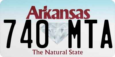 AR license plate 740MTA