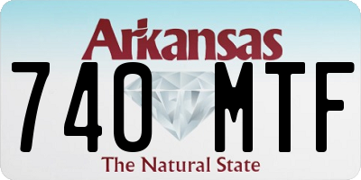 AR license plate 740MTF