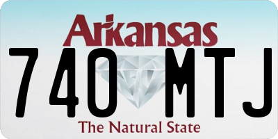 AR license plate 740MTJ