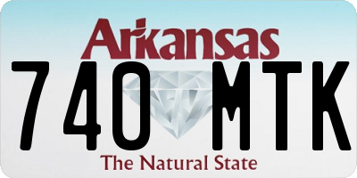 AR license plate 740MTK