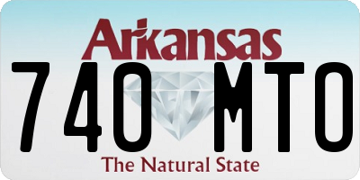 AR license plate 740MTO