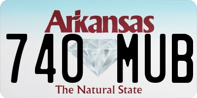 AR license plate 740MUB