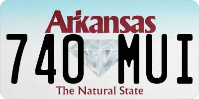 AR license plate 740MUI