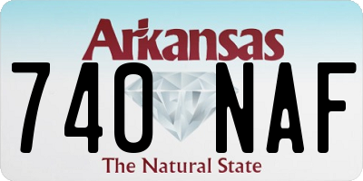 AR license plate 740NAF