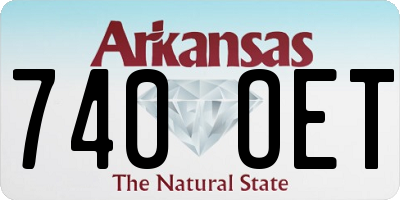 AR license plate 740OET