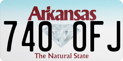 AR license plate 740OFJ