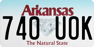 AR license plate 740UOK