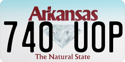 AR license plate 740UOP