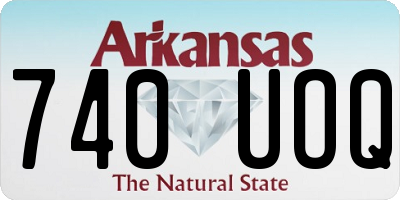 AR license plate 740UOQ