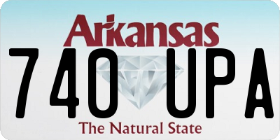AR license plate 740UPA