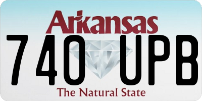AR license plate 740UPB