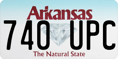 AR license plate 740UPC