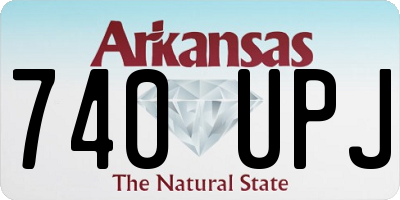 AR license plate 740UPJ