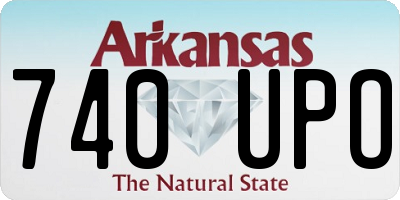 AR license plate 740UPO