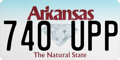 AR license plate 740UPP