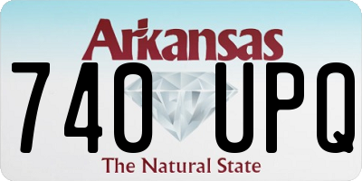 AR license plate 740UPQ