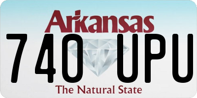 AR license plate 740UPU