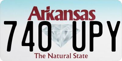 AR license plate 740UPY