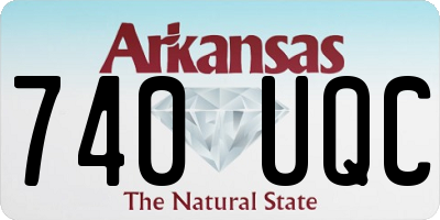 AR license plate 740UQC