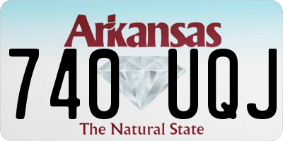 AR license plate 740UQJ