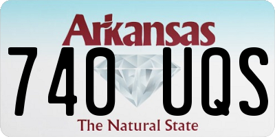 AR license plate 740UQS