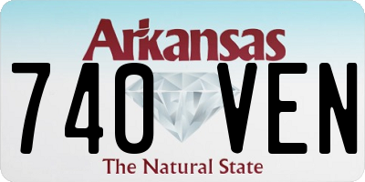 AR license plate 740VEN