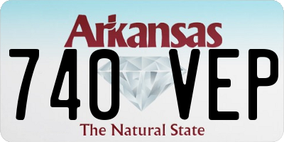 AR license plate 740VEP