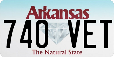 AR license plate 740VET