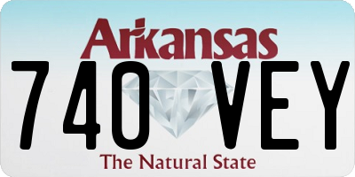 AR license plate 740VEY