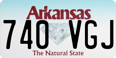 AR license plate 740VGJ