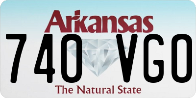 AR license plate 740VGO