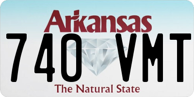 AR license plate 740VMT