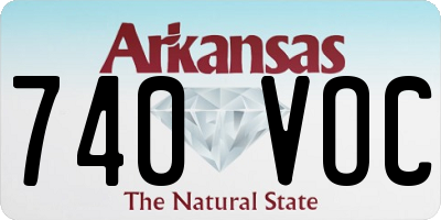 AR license plate 740VOC