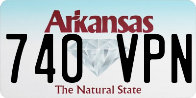 AR license plate 740VPN