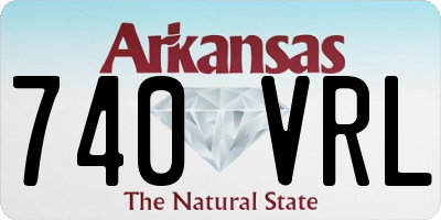 AR license plate 740VRL
