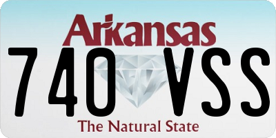 AR license plate 740VSS