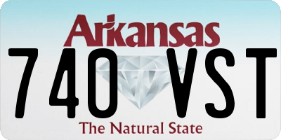AR license plate 740VST