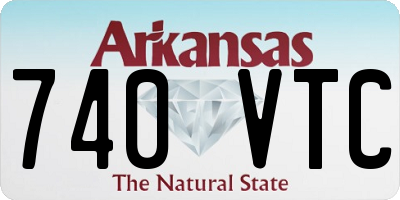 AR license plate 740VTC