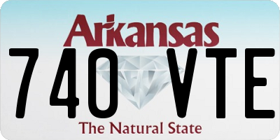 AR license plate 740VTE