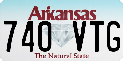 AR license plate 740VTG