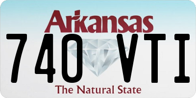 AR license plate 740VTI