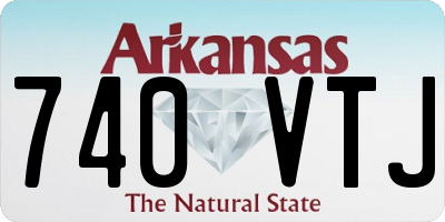 AR license plate 740VTJ