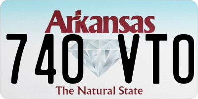 AR license plate 740VTO