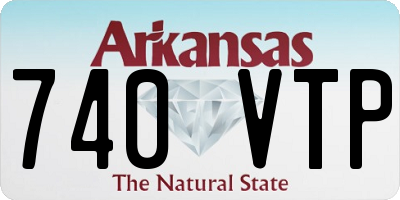 AR license plate 740VTP