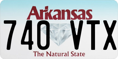 AR license plate 740VTX