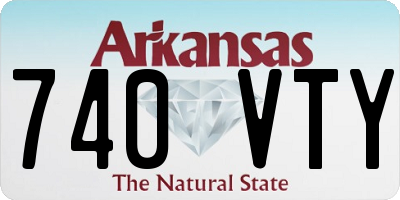 AR license plate 740VTY
