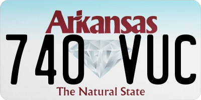 AR license plate 740VUC