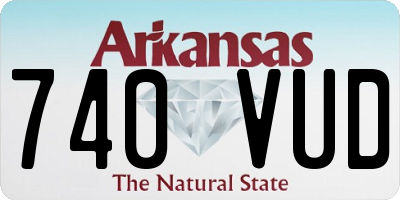 AR license plate 740VUD
